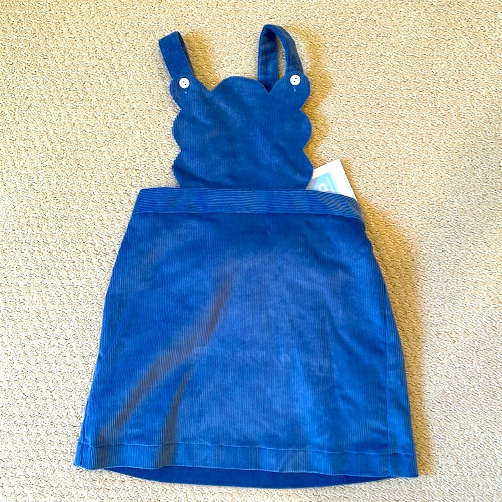 NWT Bella Bliss Girls Scalloped Corduroy Jumper Dress size 5